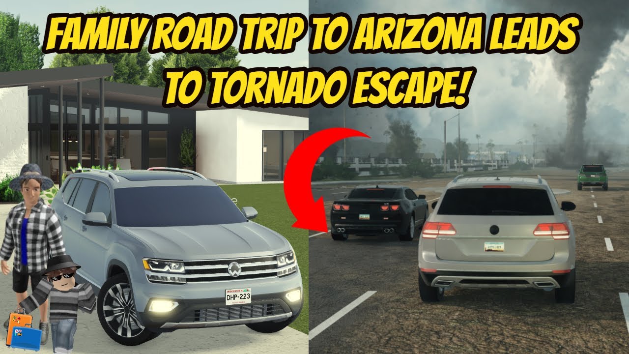 Greenville Wisconsin Family Road Trip to Arizona TORNADO STORM Roblox Roleplay