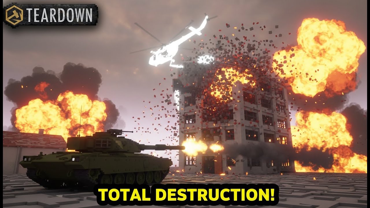 TOTAL DESTRUCTION in Teardown! (Tanks, Cars & Helicopters)