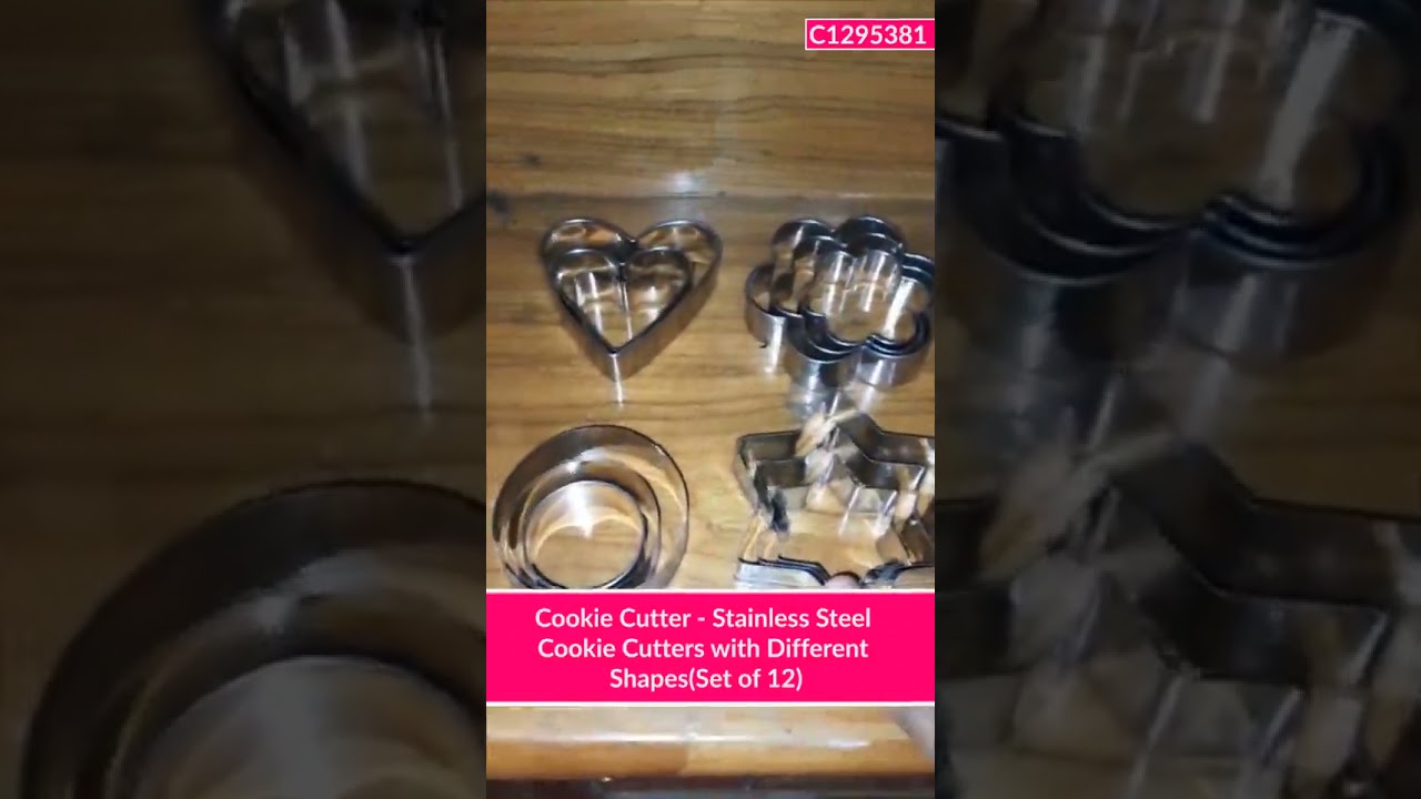 Cookie Cutter - Stainless Steel Cookie Cutters with Different Shapes(Set of 12) 5 units available⚡⚡