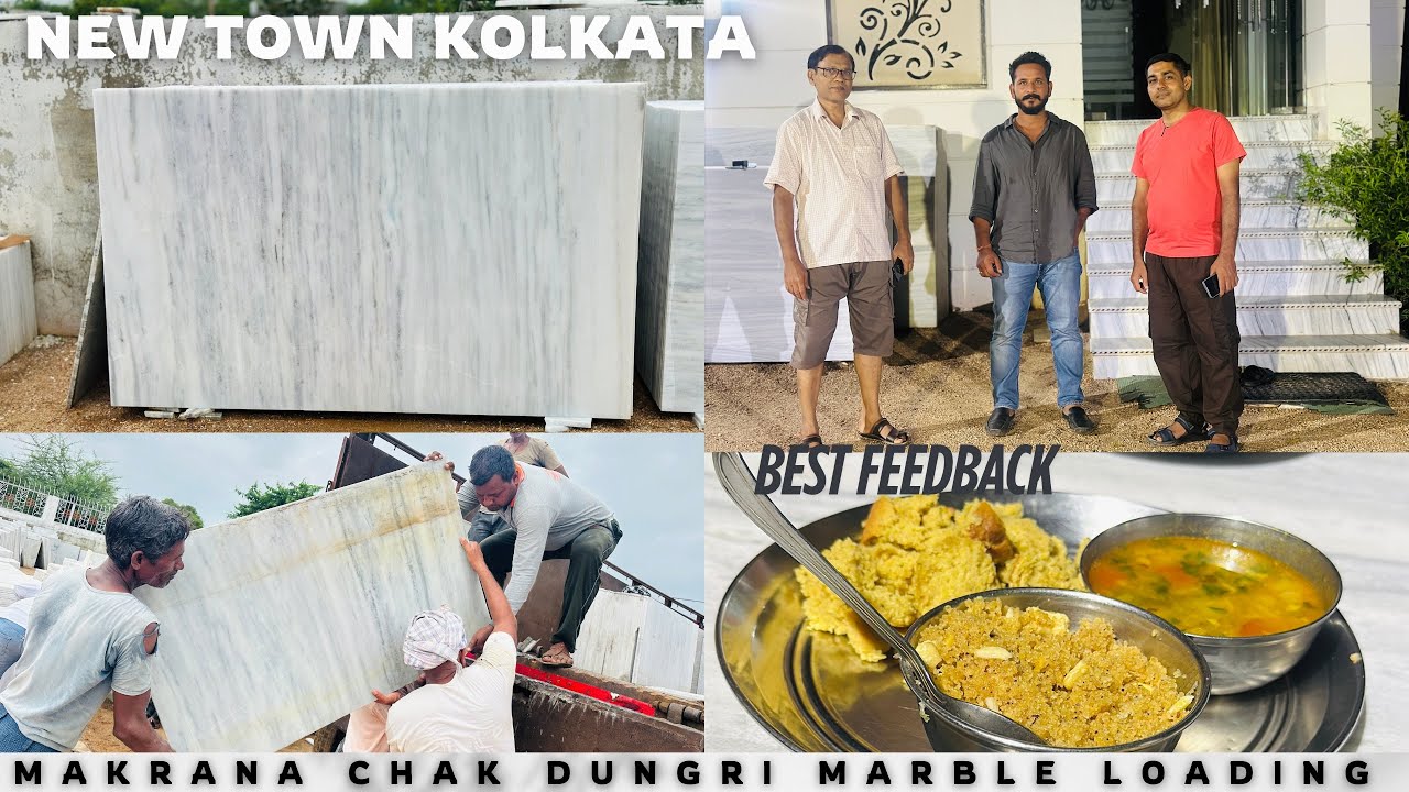 Makrana chak dungri marble loading for new town Kolkata West Bengal. White marble. Indian marble. 