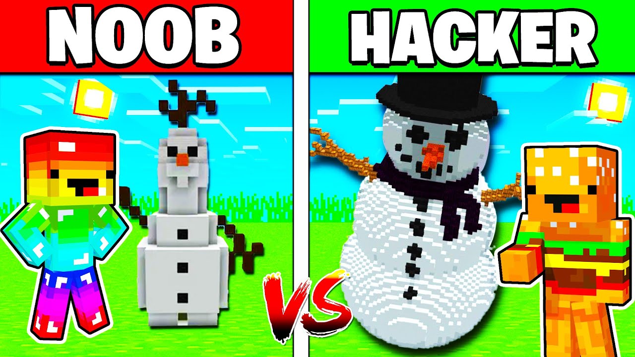 CONCURS de construit NOOB vs HACKER! cu  @LucaLuk si @anabanana200