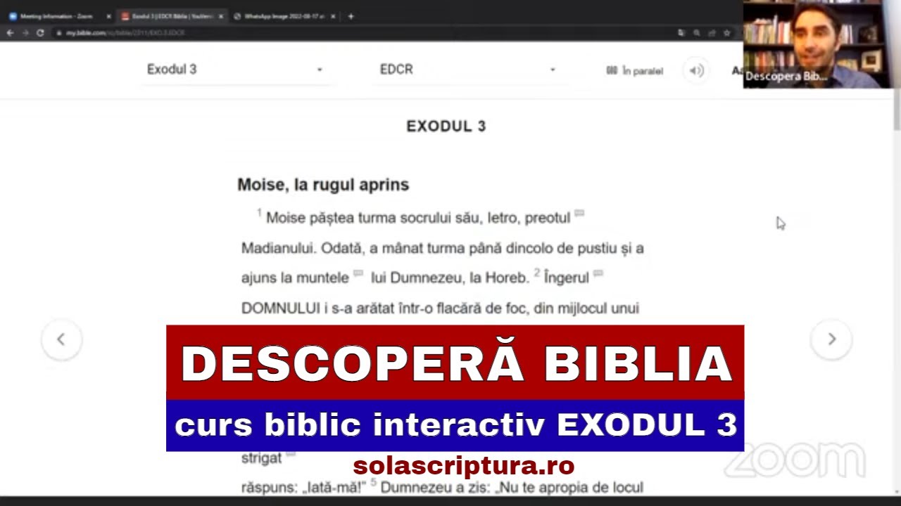 Descopera Biblia - curs biblic interactiv EXODUL 3