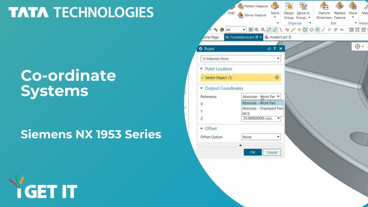 Системы координат | Siemens NX серии 1953