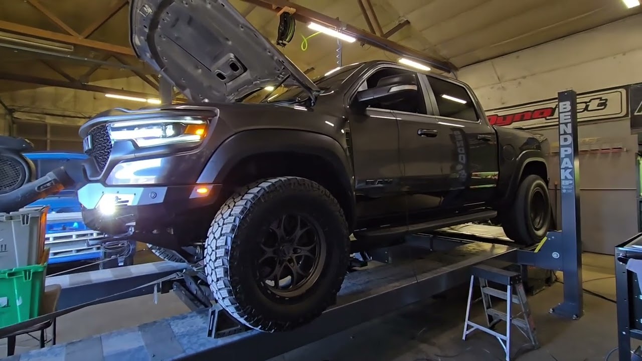 Ram TRX DYNO stock VS Pulley/Upgrades 100hp gain.