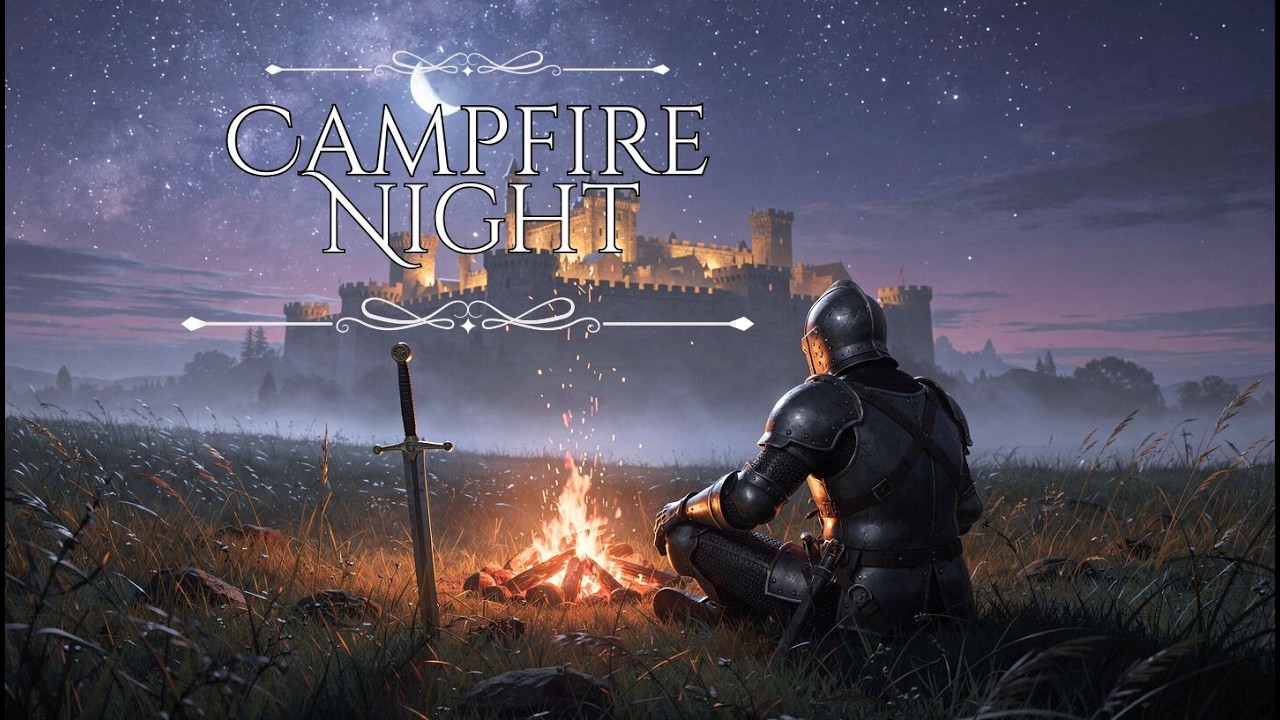 Calm Medieval Night Ambience | Deep Focus & Sleep