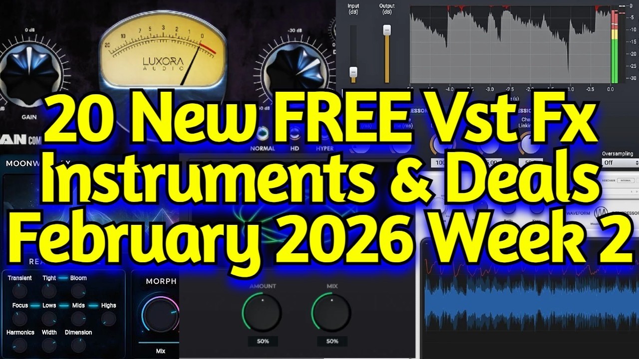 22 Best New FREE Effect Plugins, Vst Instruments & Audio Plugin Deals - FEBRUARY 2026 Week 2