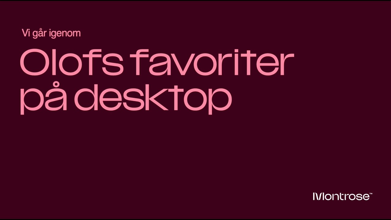 Olofs favoriter #1 – Instrumentsidorna på Montrose