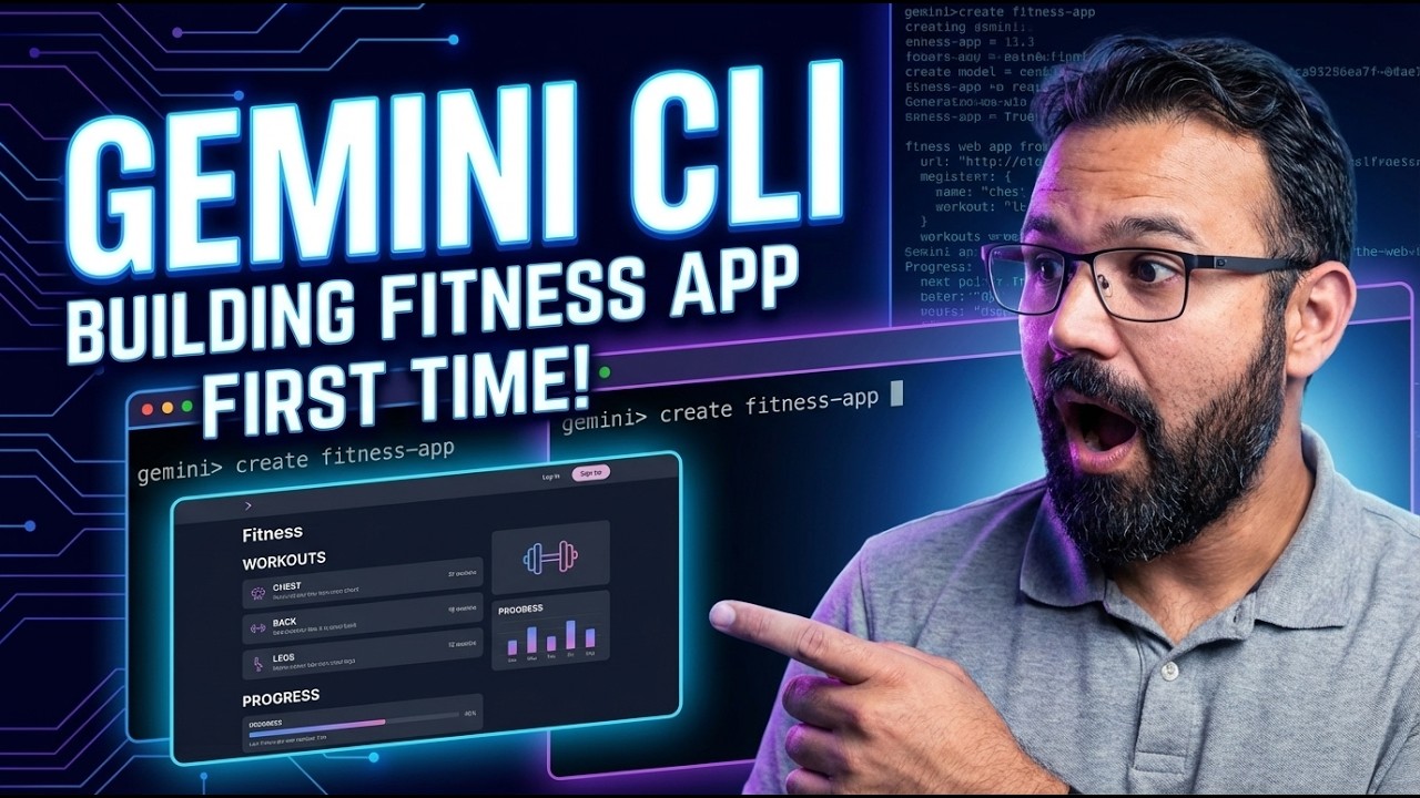 First Time Using Google Gemini CLI - Building a Fitness Web App in Terminal!