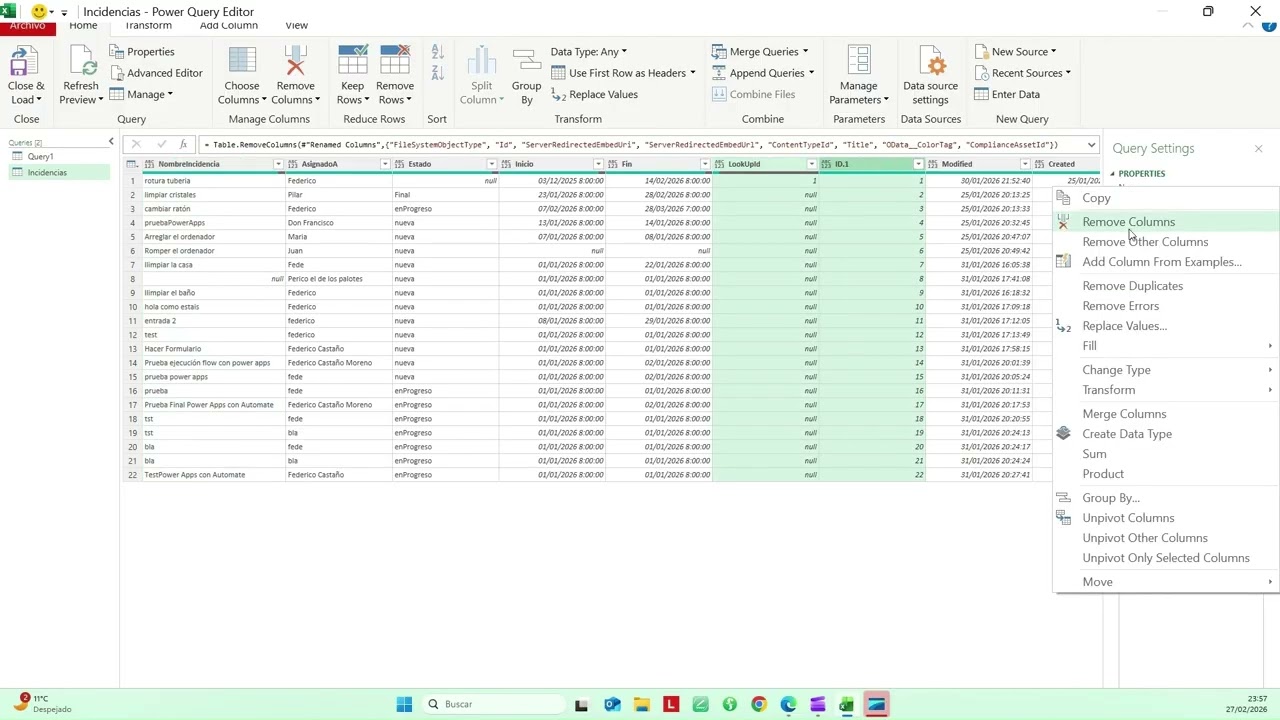 Concectar Excel a una Lista de SharePoint