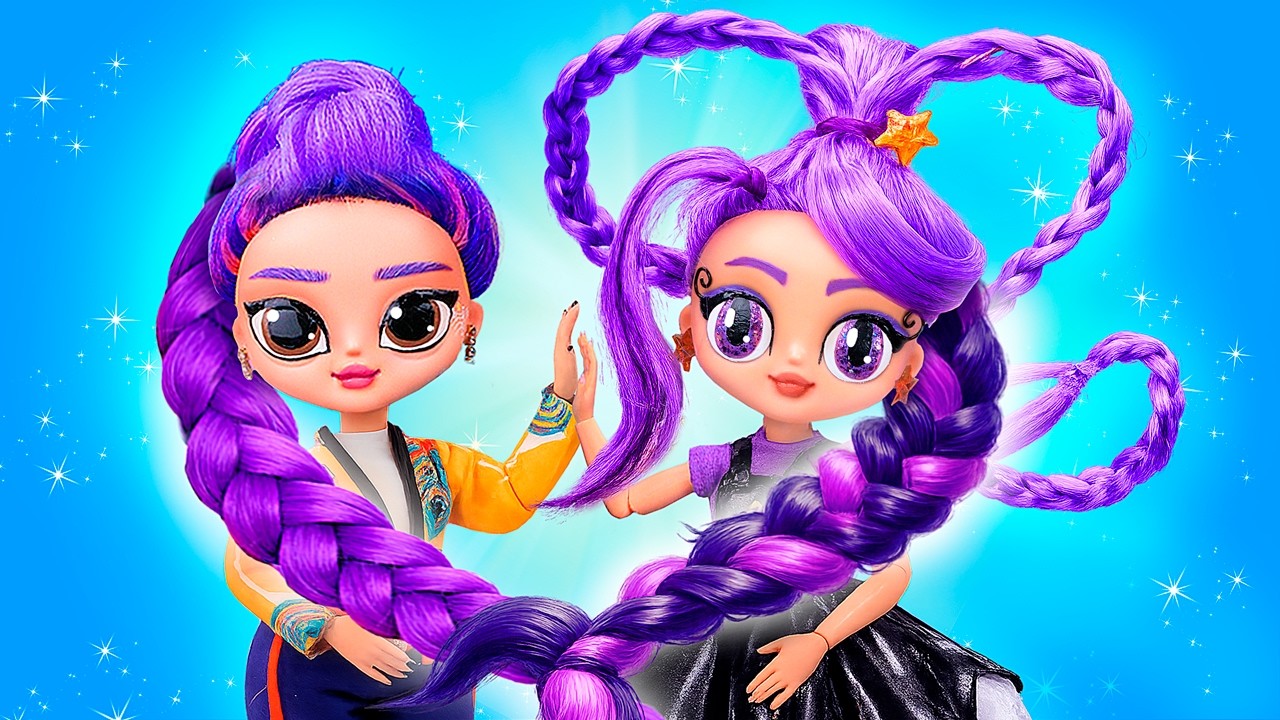 Преображение Руми и Джину в Лили Лавбрейдс! Поделки в стиле K-Pop Demon Hunters!