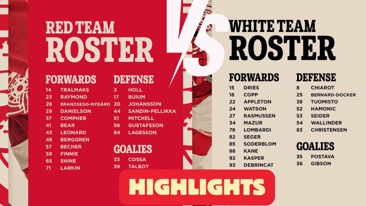 Лучшие моменты матча «Детройт Ред Уингз» 2025 года: красные против белых