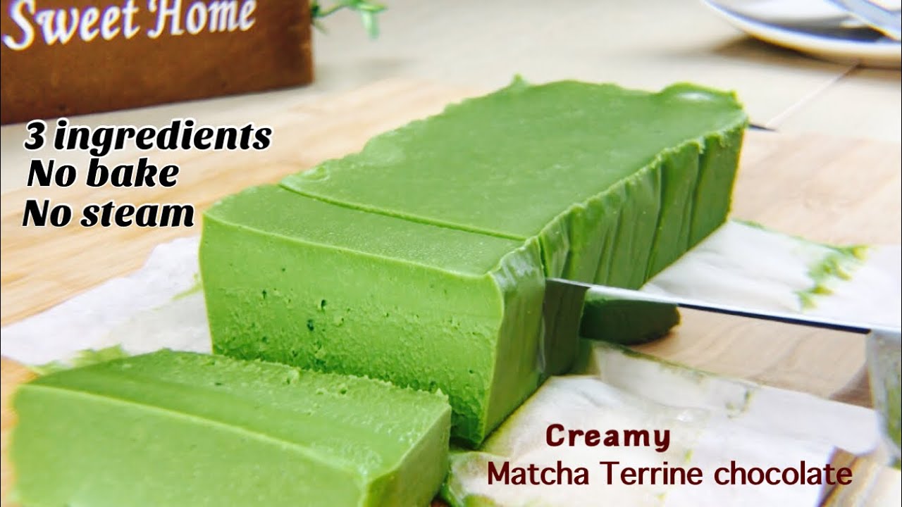 Just Mix 3 Ingredients and it will become RICH MATCHA TERRINE| 3 材料簡単な抹茶テリーヌ
