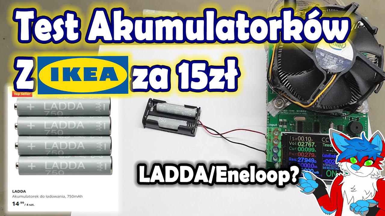 IKEA Ladda AAA 750mAh 4szt za 15zł czy warto? - Test pojemności