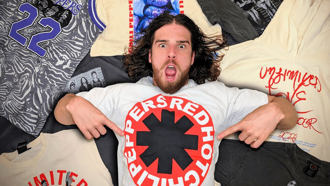 (ASMR) Red Hot Chili Peppers Merch Haul! (Chill Ramble, Clothing Sounds)