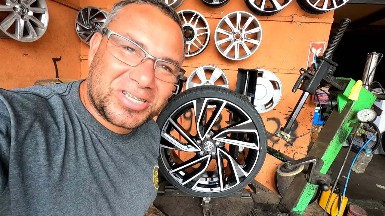 LAÇAMENTO DE RODA ARO 20 PRA POR NO GOLF MODELO NOVO pneu 225.35.20