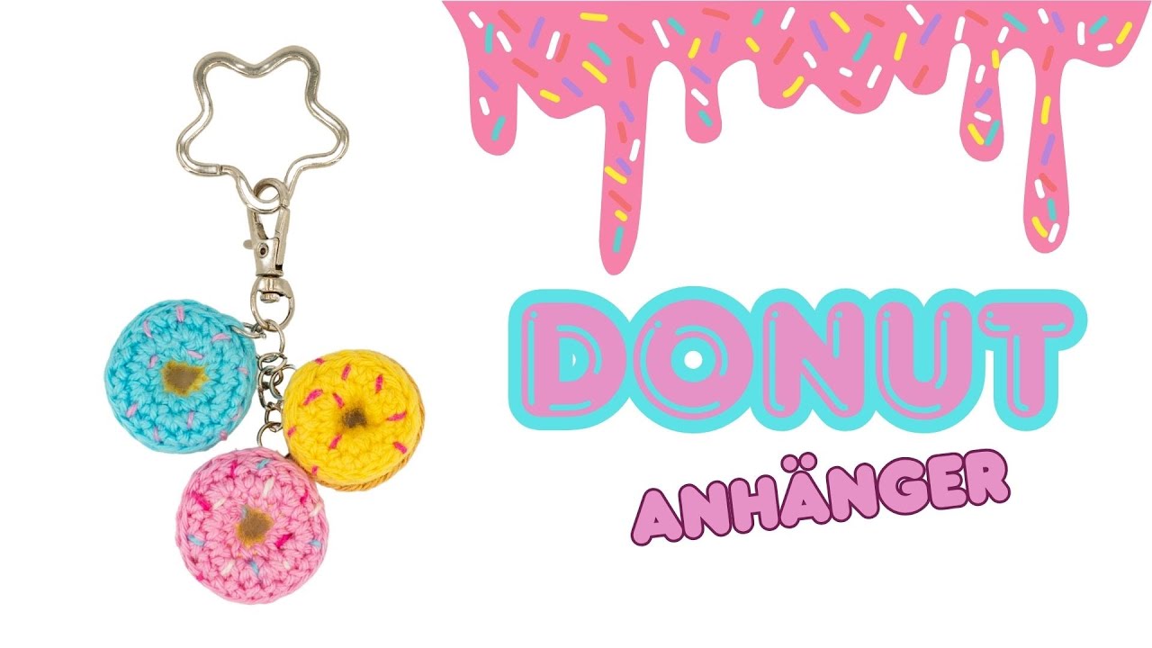 Donut Taschen Anhänger häkeln 🍩 - Häkelanleitung by justMiko
