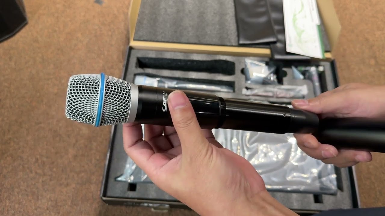 Unboxing the CAF Audio S2000 microphone.