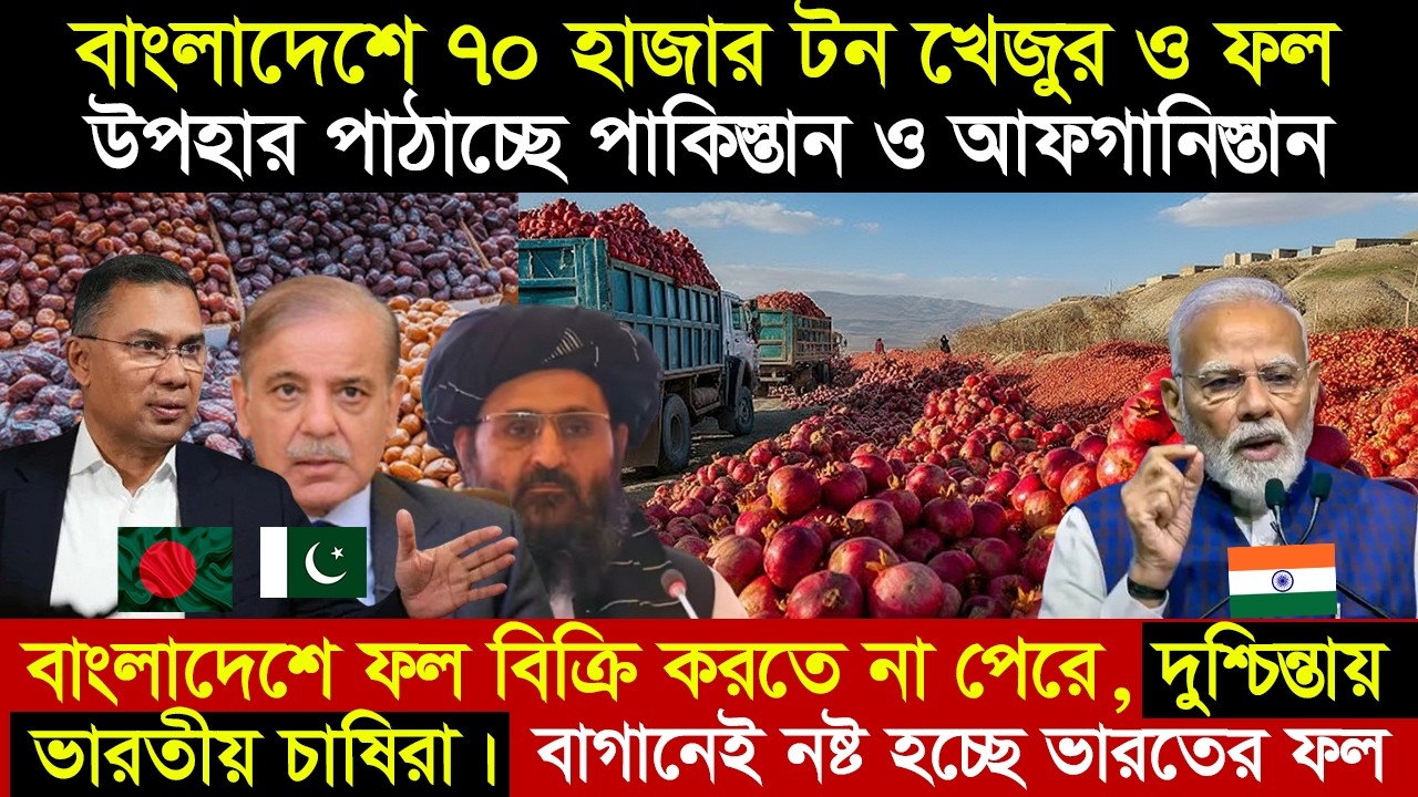 পাকিস্তান ও আফগানিস্তান থেকে ফল ও খেজুর আমদানি করতে চায় বাংলাদেশ ।।  বিপাকে  ভারতের ফল চাষিরা ।