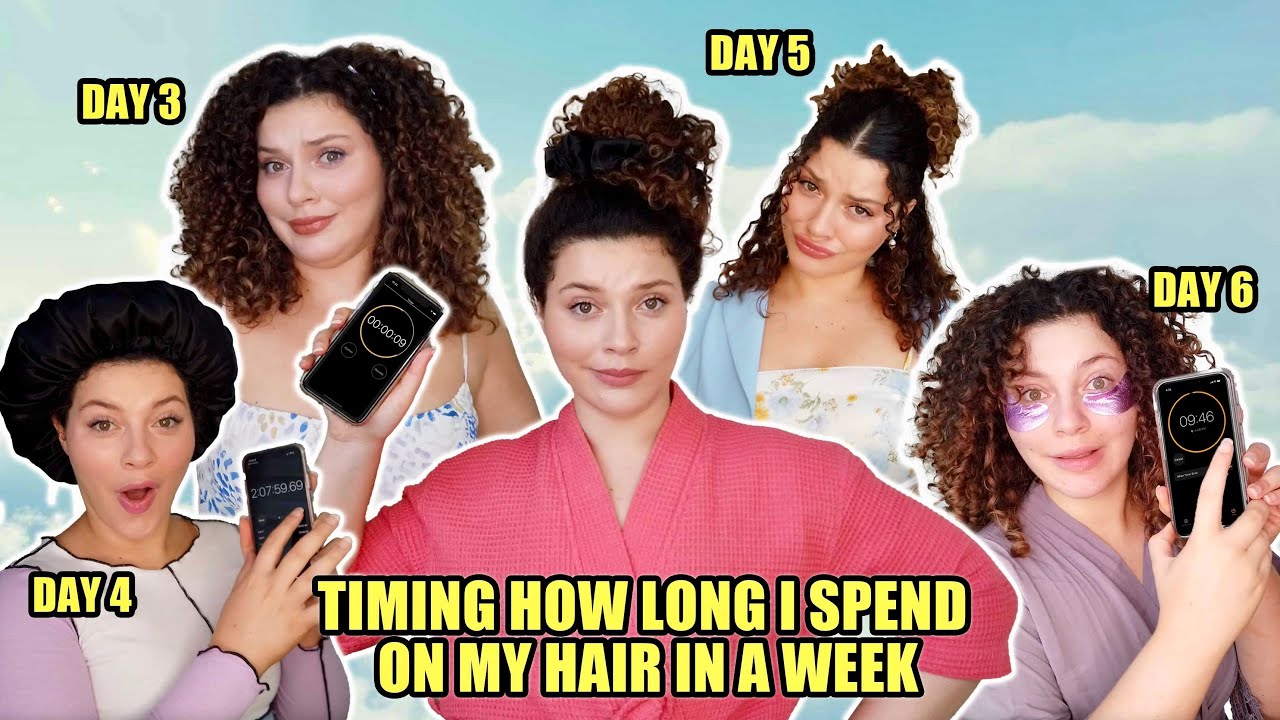 I TIMED HOW LONG I SPEND ON MY CURLY HAIR IN A WEEK (a week in my summer curly hair routine)