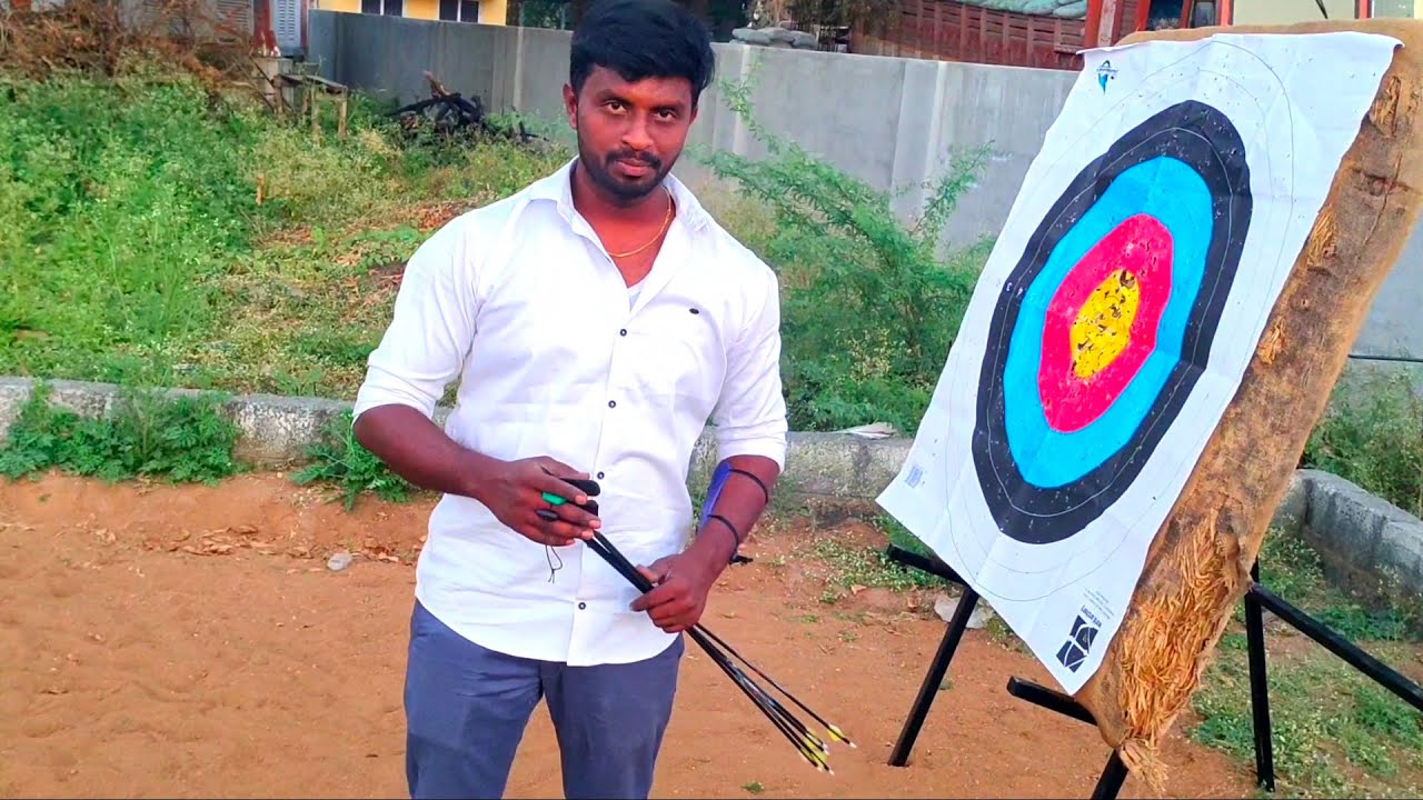 How to Shoot 25 meter Basic screw type Recurve Bow Explain in Tamil
