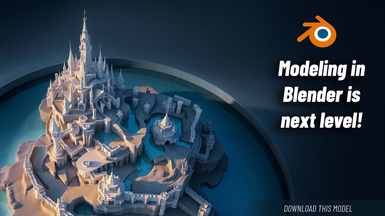 🔥I Learned Blender Just So I Could Make This Epic Model of Hyrule Castle!