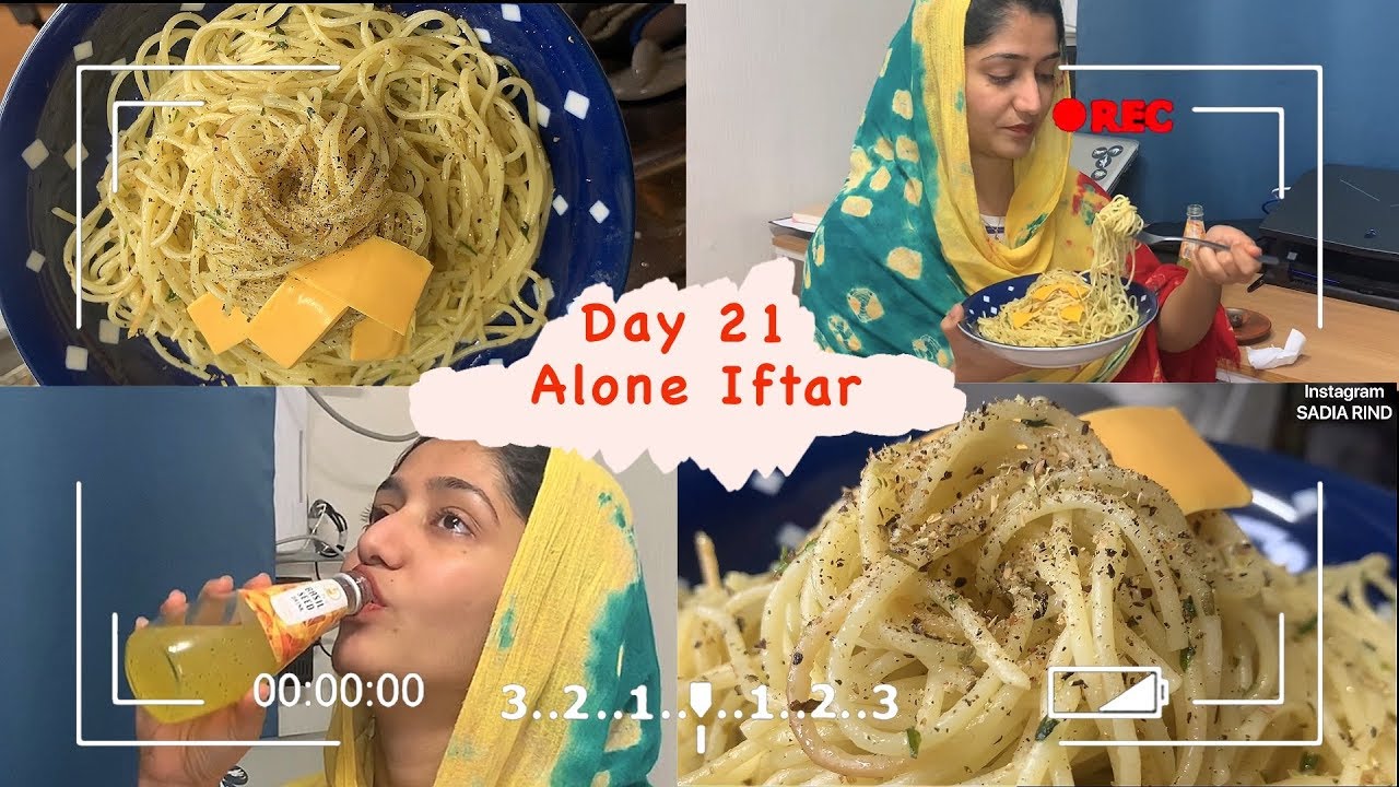 Grocery and My Iftar Routine | Day 21 | Aglio E Olio Italian Pasta | SADIA RIND