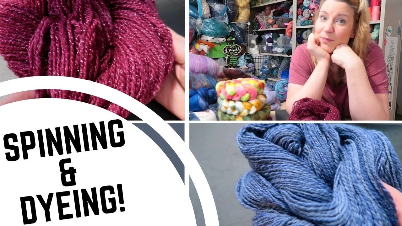 Acid Dyeing Before/After Spinning the PF Bag/Merino/Stellina/Humbug Roving/Top.  The SPARKLE!!