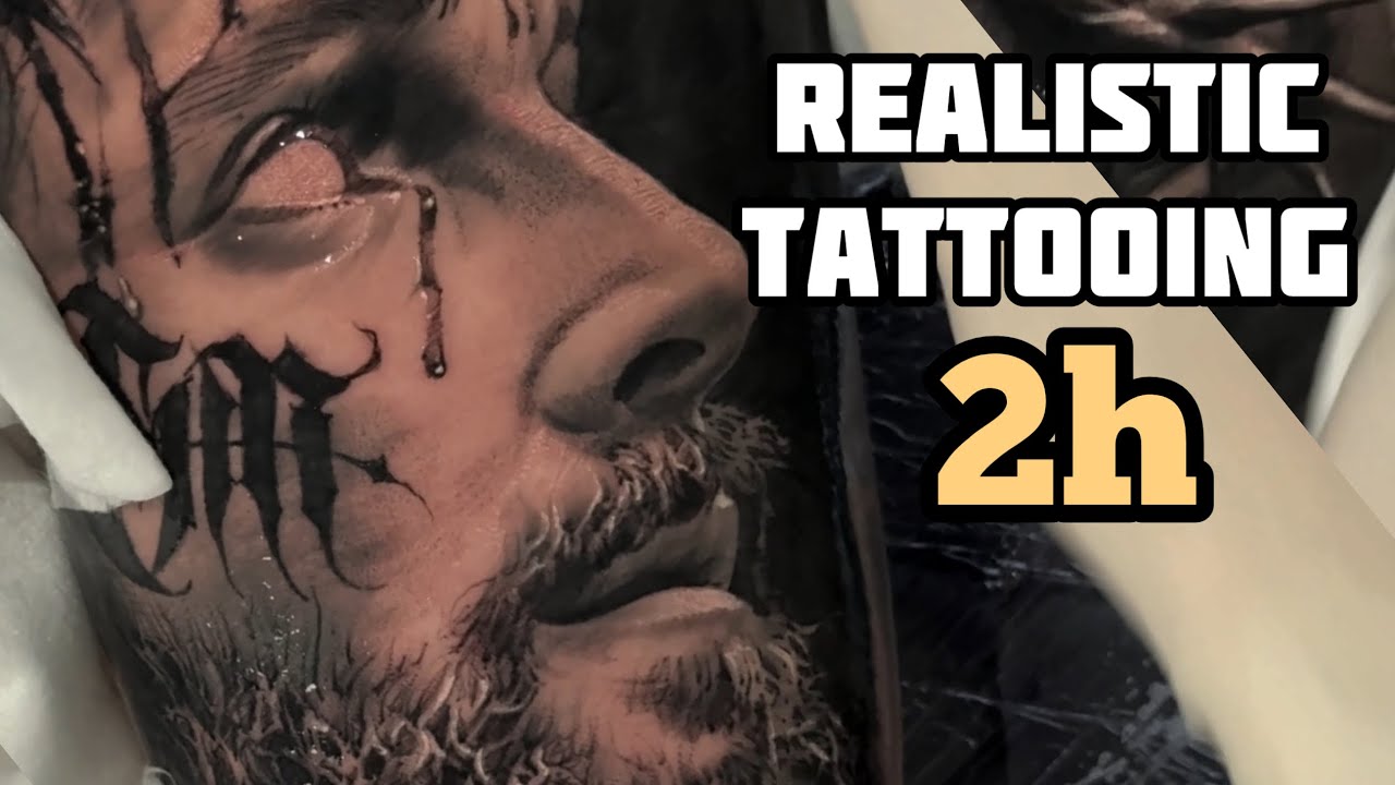 Tattooing Realistic Black and Grey