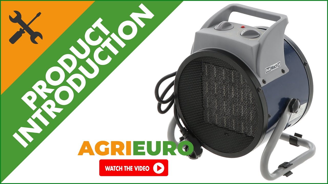 BullMach BM-EFH 3RC Electric Hot Air Generator with Fan - 3 kW - Customer's operating video
