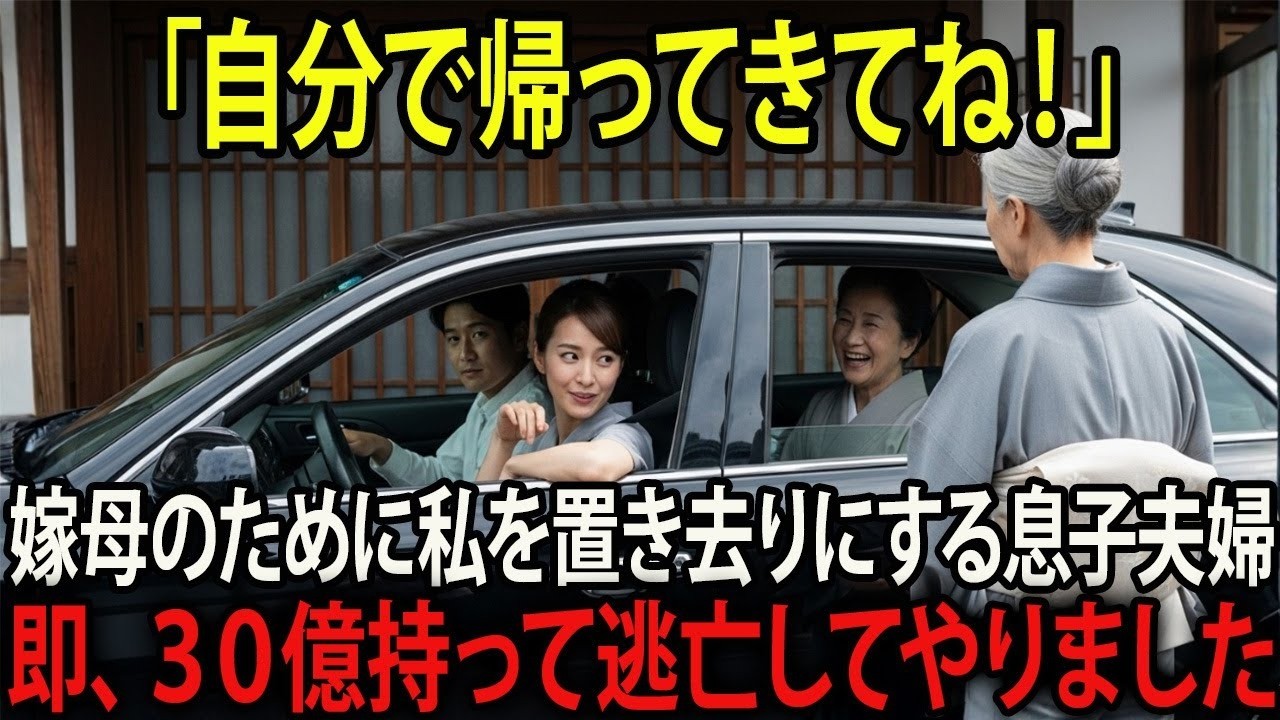 身体が弱いの私を旅行先で置き去りにし嫁母だけ連れて家に帰る息子夫婦。私はバスで帰らされたのでお望み通りそのまま消えてやりました