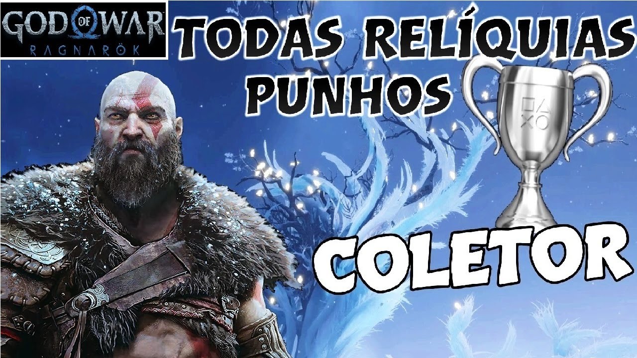 God of War Ragnarok - Todas RelÍquias troféu COLETOR