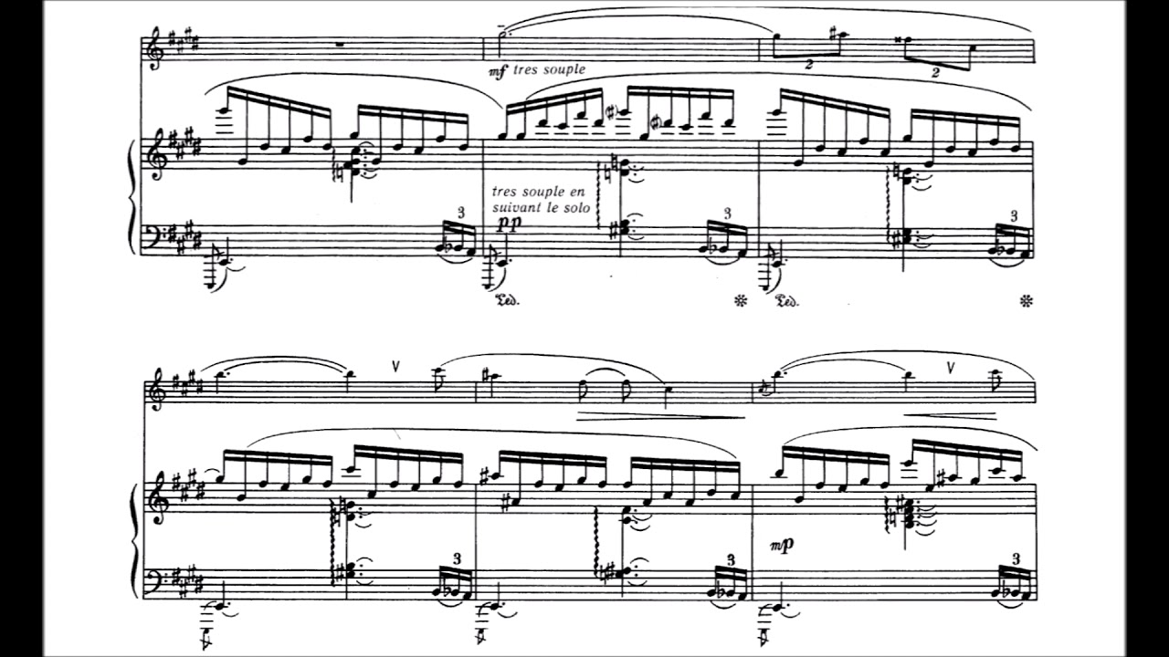 Eugene Bozza: Agrestide for Flute and Piano (with score)
