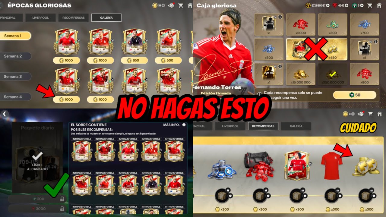 &iexcl;CUIDADO! NO HAGAS ESTO EN EL EVENTO &Eacute;POCAS GLORIOSAS ⚠️ FC MOBILE 26