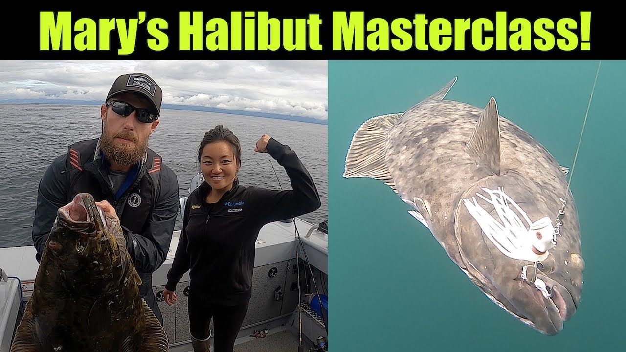 Mary's Halibut Masterclass! 40-60-50! Halibut Fishing Underwater Footage - Juneau, Alaska! AUG 2021