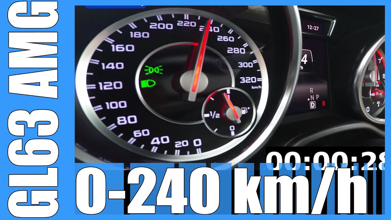 Mercedes Benz GL 63 AMG 5.5 V8 BiTurbo Acceleration FAST! 558 HP 0-240 km/h Beschleunigung