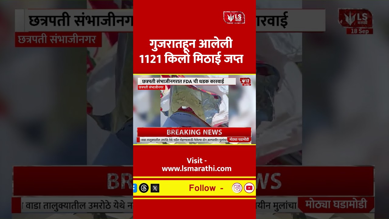FDA Action | गुजरातहून आलेली 1121 किलो मिठाई जप्त