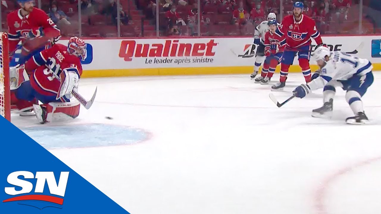 Barclay Goodrow Cleans Up Carey Price's Sloppy Rebound To Bring Lightning Level
