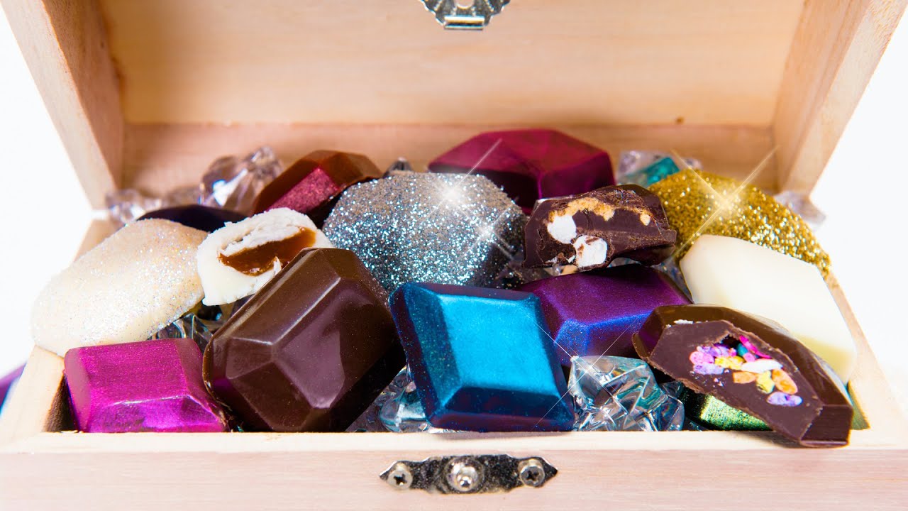 Edible Chocolate Jewels & Gems Truffles Covered in Edible Glitter