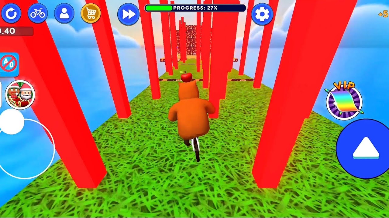 Fat Mouse Bike Obby Race 🐭🚴‍♂️ | Apple Balance Challenge Game 🤩🤩