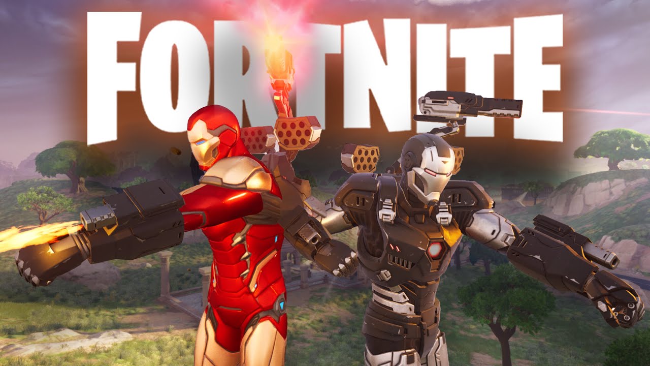 Железный человек и Воитель играют в Fortnite