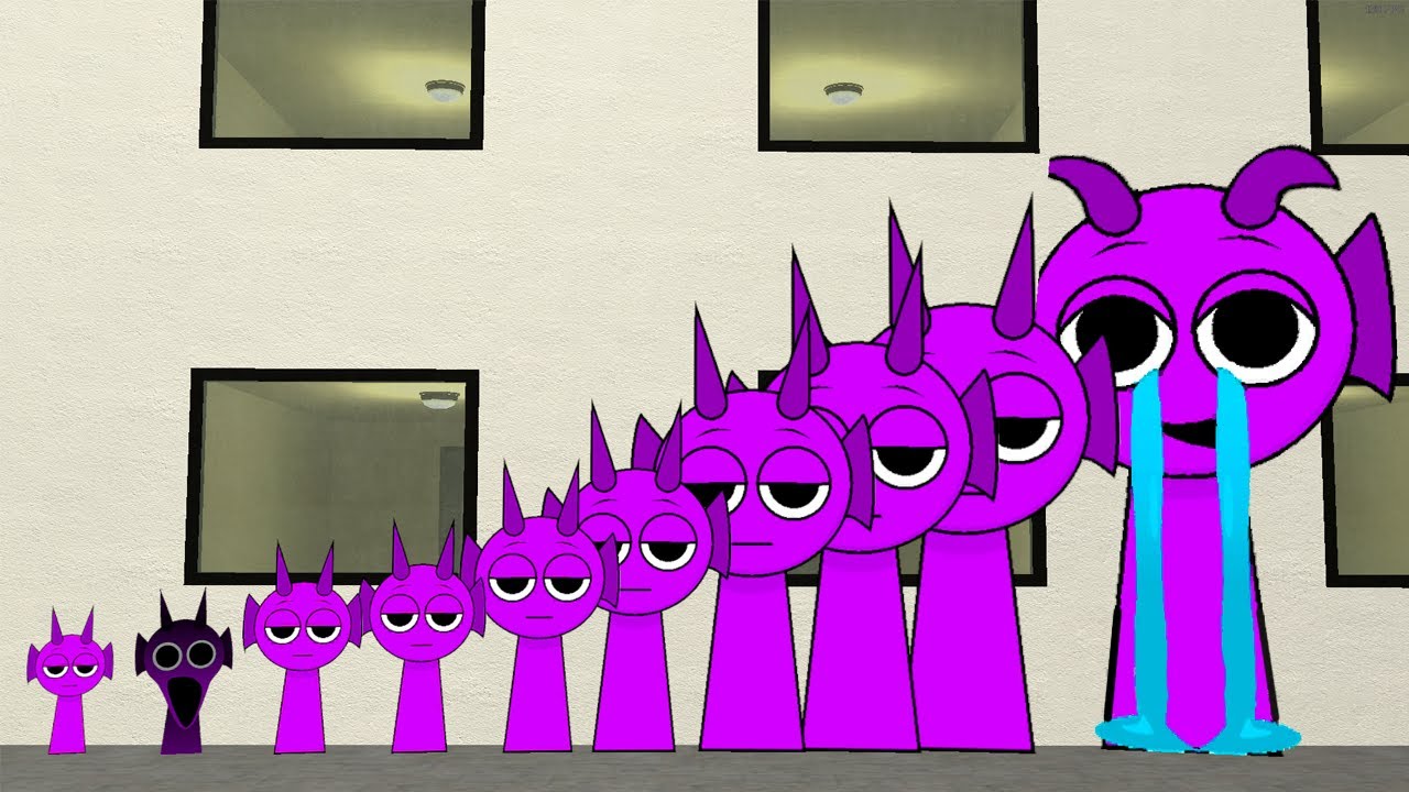 All the Sizes Of Sprunki Durple want me to help them