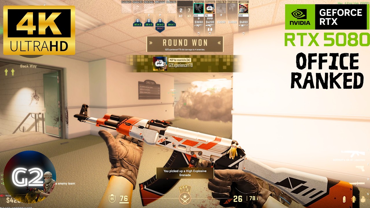 Counter Strike 2 | RTX 5080 | Ultra Settings 4K Gameplay (No Commentary) Office