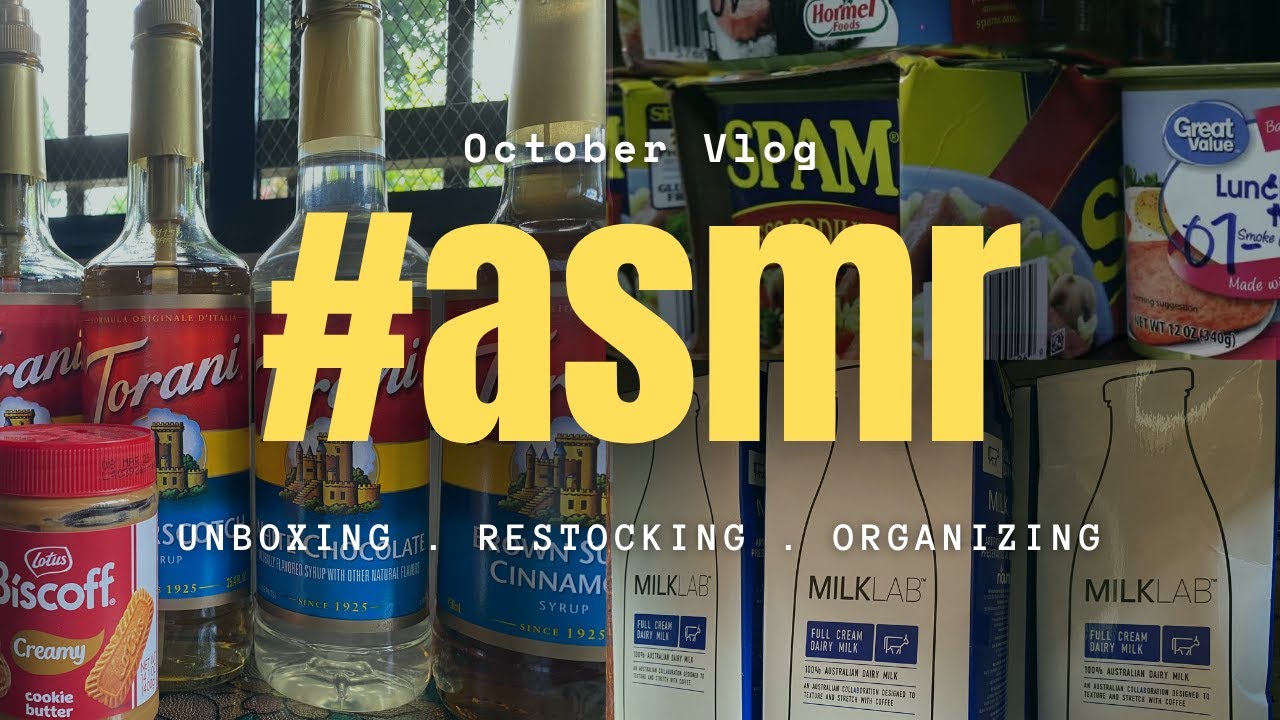 ASMR : Unboxing, Restocking, Organizing Grocery, Kitchen [No Talking, Silent Vlog]