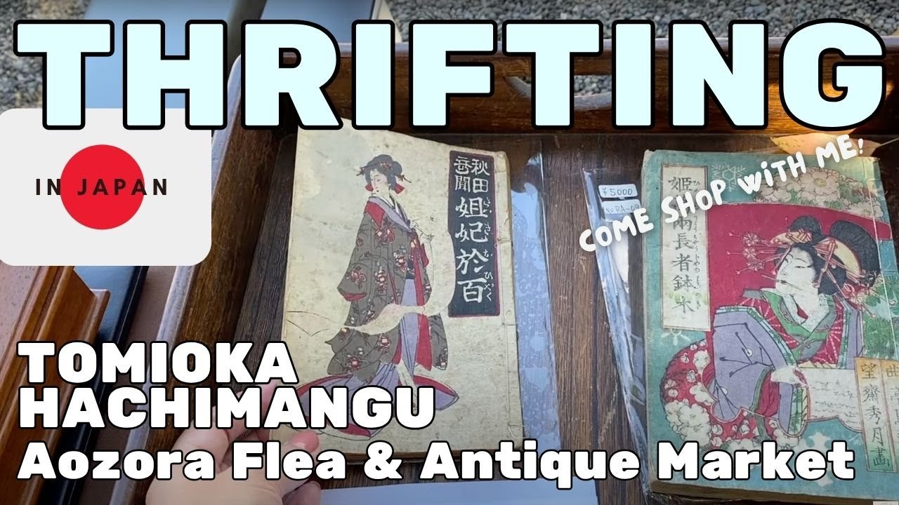 Japanese Antiques at TOMIOKA HACHIMANGU SHRINE FLEA MARKET in Tokyo | Birthplace of SUMO Tournaments
