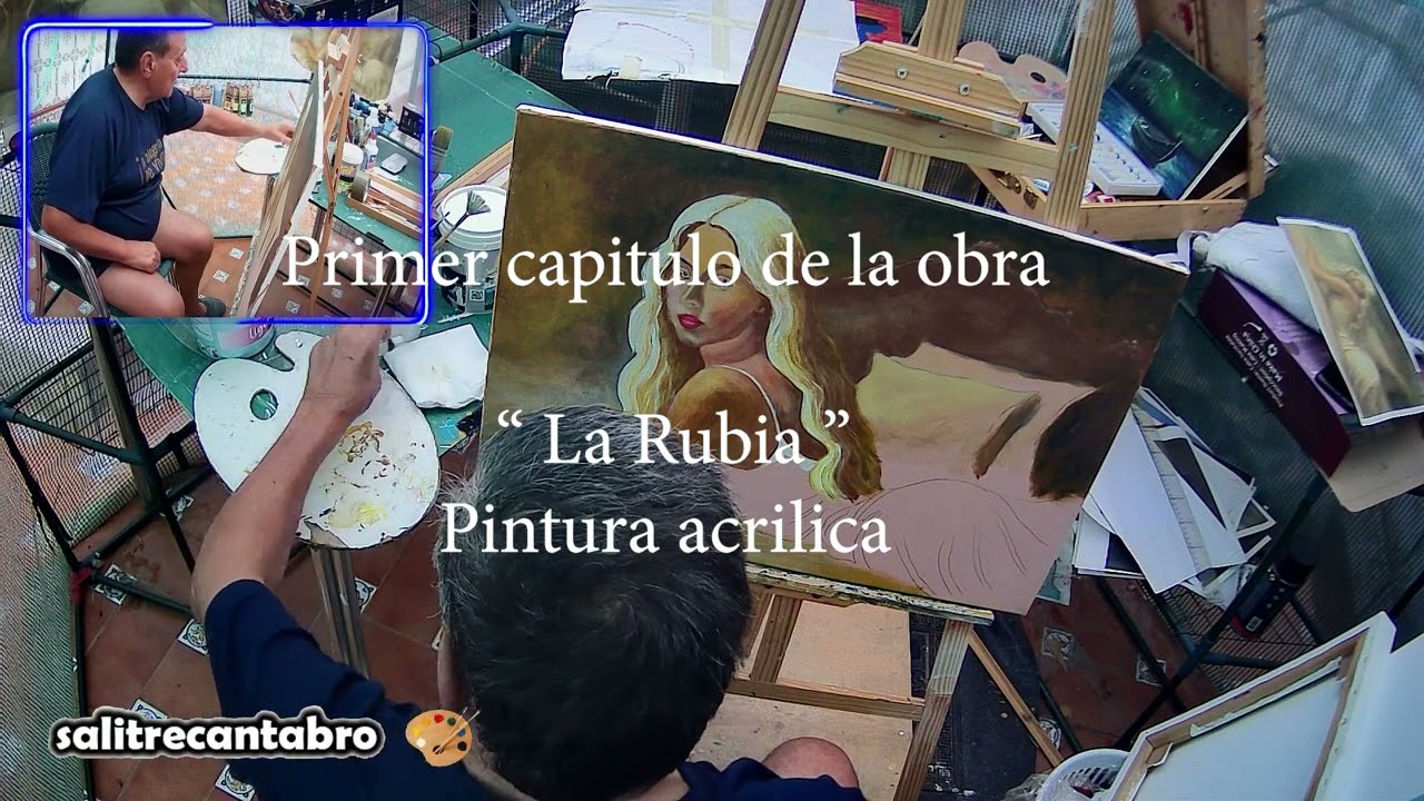 Primera Parte de la Obra acrilica de " La Rubia "