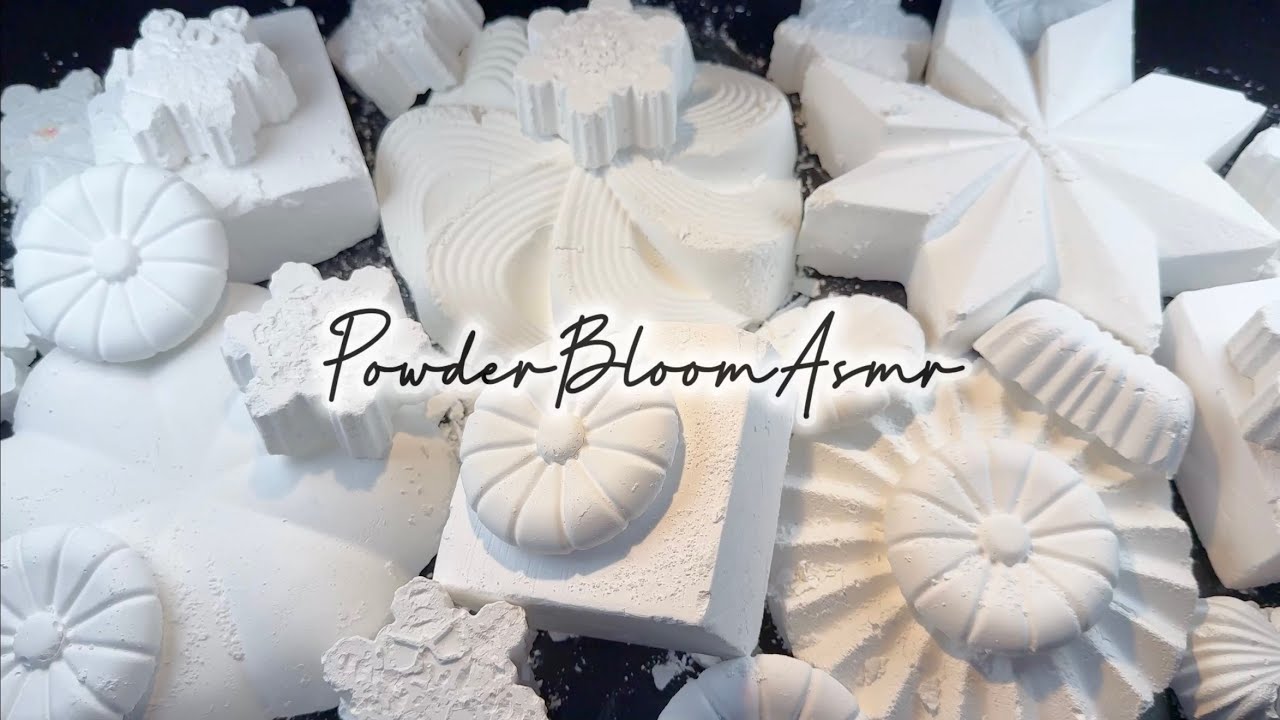 Buttery Soft PJs🤍 + Pure White Reforms🤍 | Powder Bloom Asmr #gymchalkasmr #dyedgymchalk #fyp #asmr