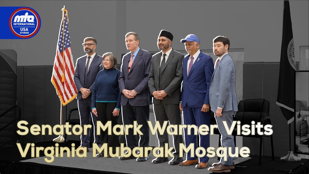 Senator Mark Warner visits Mubarak Mosque, Virginia, USA