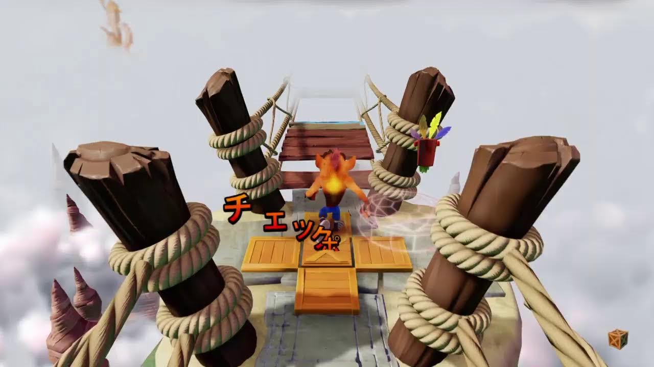 クラッシュバンディクー　続き（二面ボス後）