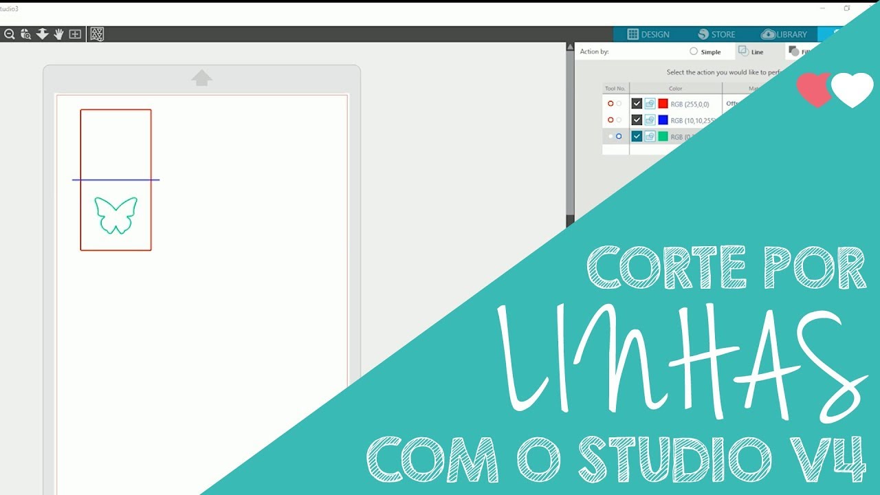 Como fazer o corte por linhas com o Studio V4   |   Thiara Ney