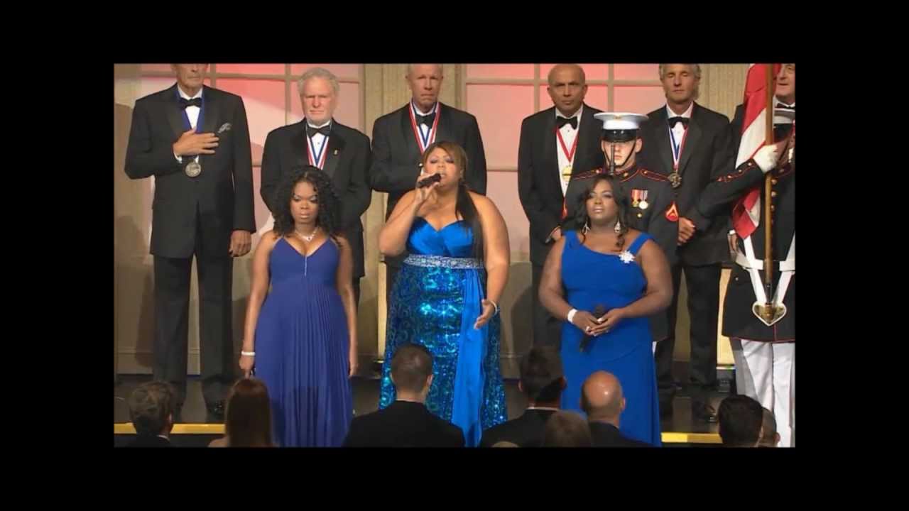 Best US National Anthem Ever! Crissy Collins, Montina Cooper & Tiffany Monique.wmv